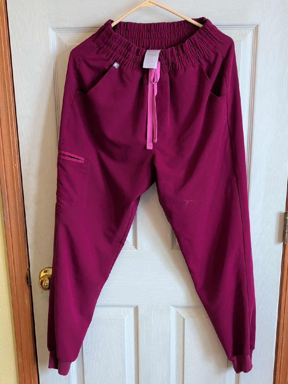 FIGS Dark Magenta Zamora Medium Scrub Pants